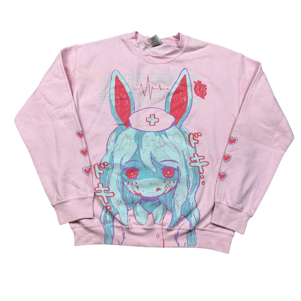 Rare 2016 OMOCAT Nurse Bunny Girl Sweater Women's Medium